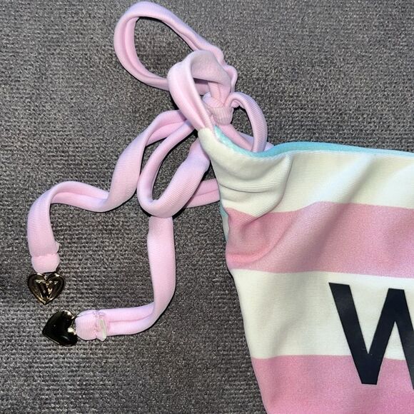 WILDFOX Swim American Girl Bikini Bottom Reversible Swimsuit Rare Vintage Flag M - Picture 13 of 16